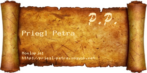 Priegl Petra névjegykártya