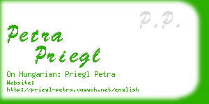 petra priegl business card
